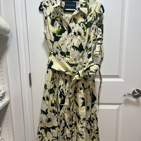 NOT- Samantha Sung Sleeveless MIDI Dress, butter yellow Size 10 - Picture 4 of 9